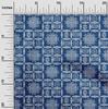oneOone Tessuto Cotton Flex blu navy scuro geometrico e artistico floreale africano tessuto stampato per cucire al metro 40 pollici