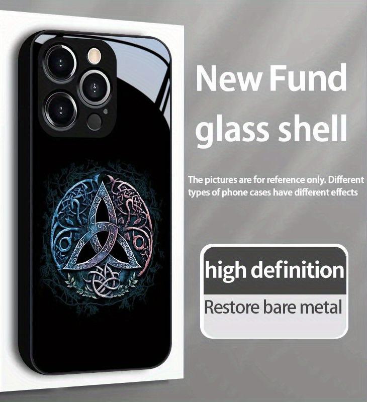Celtic knot decorative pattern glass Phone Case  for iPhone 17 16 15 14 13 12 11 Pro Max Plus, as a shock-proof Cover