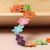 Vibrant Polyester Daisy Lace Trim 25mm Wide Colorful Knit Embroidery Ribbon, Perfect for DIY Crafts, Sewing, Patchwork & Wedding Decorations