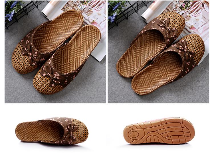 Unisex Summer Indoor Non-Slip Linen Slippers