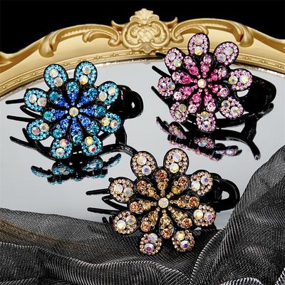 1pcs Ponytail Headwear Hair Accessories Duckbill Hair Hair Claws Hairgrip Rhinestone Hairpin Duckbill Clip Women Hair Clips New
