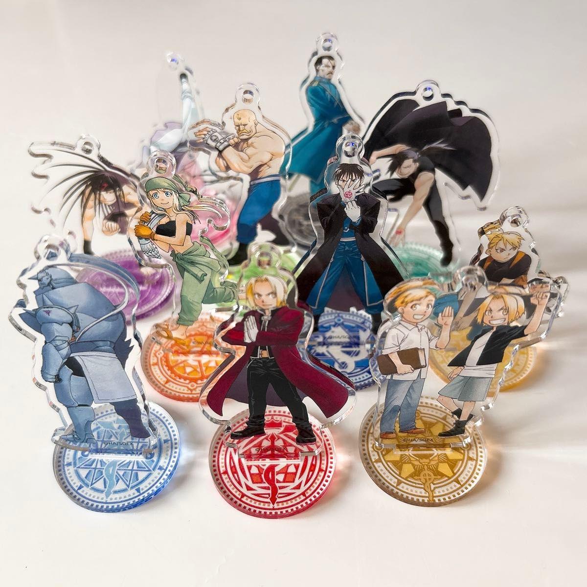 Used Fullmetal Alchemist Hagaren Acrylic Stand Acrylic Keychain Acrylic Keychain 11 Pieces All Types Set Complete