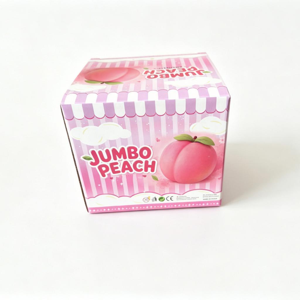 Jumbo Peach Soft Squishy Stress Relief Toy Large Size Slow Rising Foam Squeeze Ball Novelty Gift for Adults and Kids