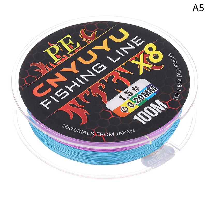 

X8 Strands Braided Pe Fishing Line 100M Abrasion Resistant Braided Lines High Performance Strong Smooth Pe Fishing Line 1.5
