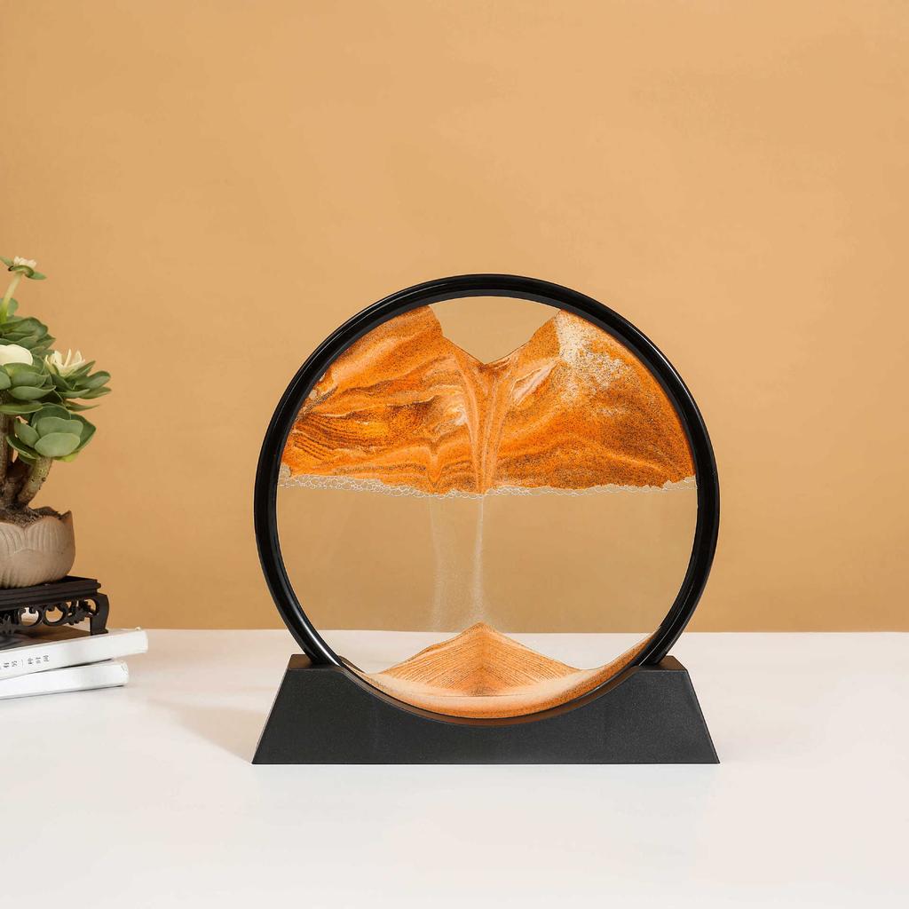 3d Quicksand Painting Creative Living Room Crafts Ornaments Hourglass Painting Dynamic Scene Decoration Home Miniatures Gift