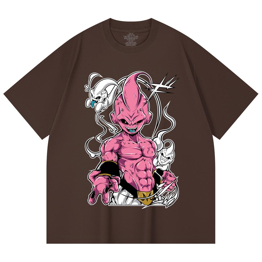 230 Gsm 100% Cotton Dragon Ball V12 Majin Buu Print Unisex Heavy Cotton T Shirt