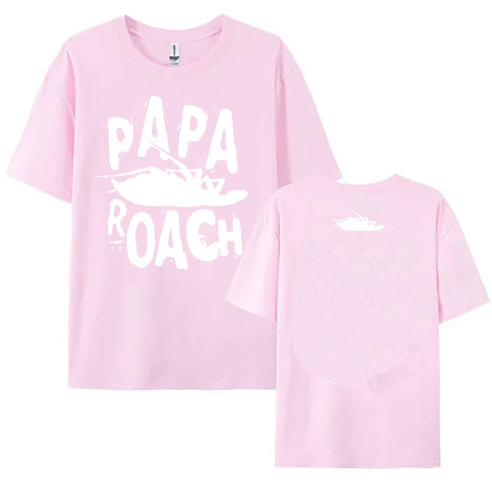 Cotton Summer Tees PAPA ROACH Heavy Mental Band Tshirts Graphic Clothing for Women Short Sleeve Unisex Streetwear O-neck Female Top