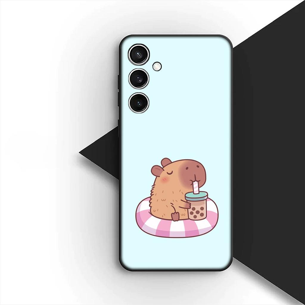 Anime Capybaras Phone Case for Samsung Galaxy S24 S25 S23 FE Ultra Plus S7 Edge S25+ S23+ A56 5G Protective Cover