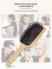 Bamboo Air Cushion Hair Comb for Women - Large, Detangling Massage Comb for Long Hair