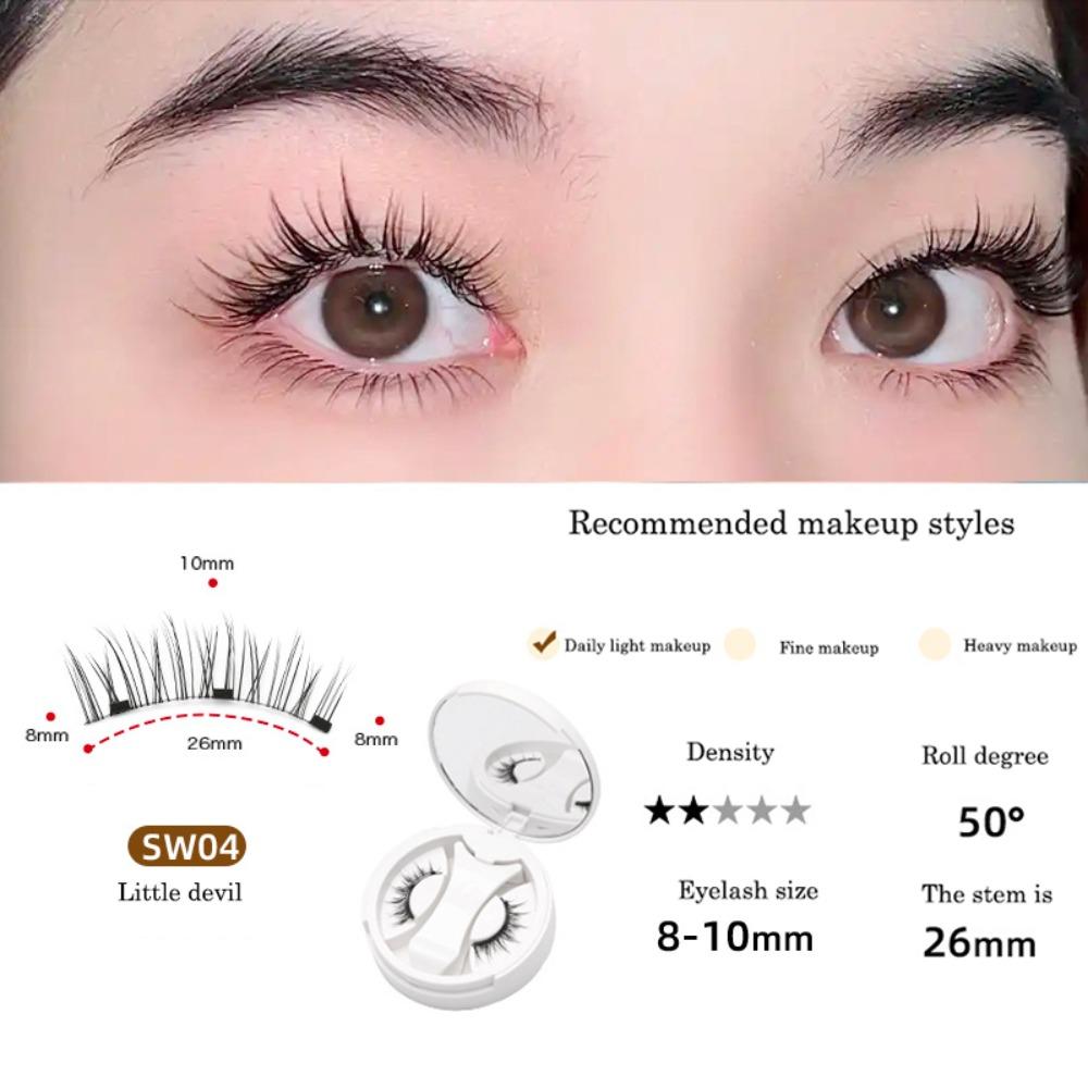 

Makeup Glue Free False Eyelashes Cat Eye False Eyelash Clusters Eyelashes Extension Style D