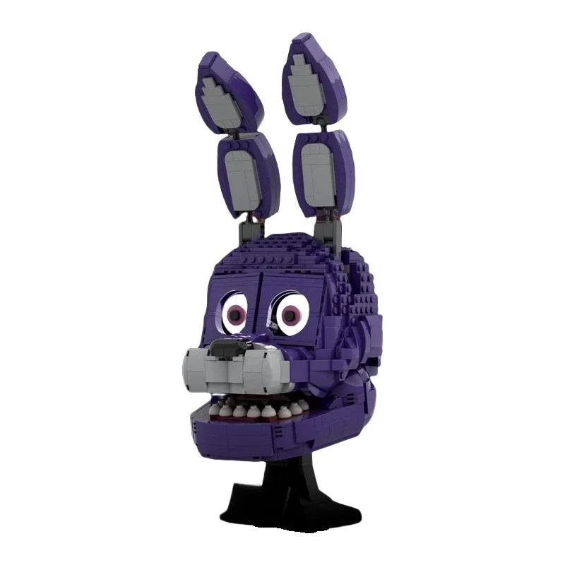 

Popular Game Model MOC Building Bricks Bonnie The Bunny Head Modular Technology Gifts Holiday Assemble Children Toys Suit