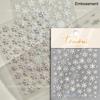 Flying Snowflakes Cold Winter Geometric Hexagon Star Romantic Adhesive Nail Art Stickers Embossment Rhinestone Manicure Decals
