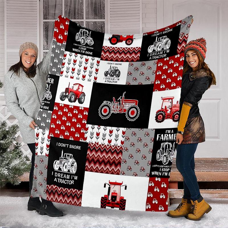 Truck Theme Printed Blanket,Perfect for Couch, Bed, Travel & Outdoor Use | Machine Washable, Cozy & Durable.