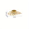 Candle Holder Holiday Metal Leaf Ornaments Candlelight Dinner Props Creative Metal Turtle Back Leaf Ornaments Candlestick