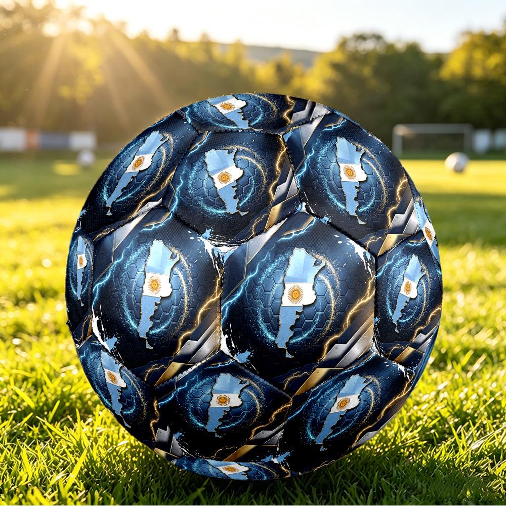 Pallone da Calcio Stampato Argentina Taglia 5 Resistente all'Usura Standard Pallone da Allenamento per Adulti Regalo per tifosi per Partite Sportive Indoor Outdoor