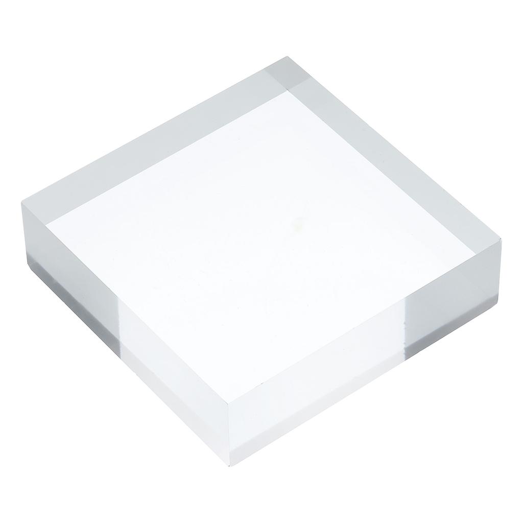 1 Stück Acryl Quadratischer Displayständer Basis Solider Klarer Displayblock Klarer Schmuckständer Ring Vitrine Halter Basis für Sammlerstücke