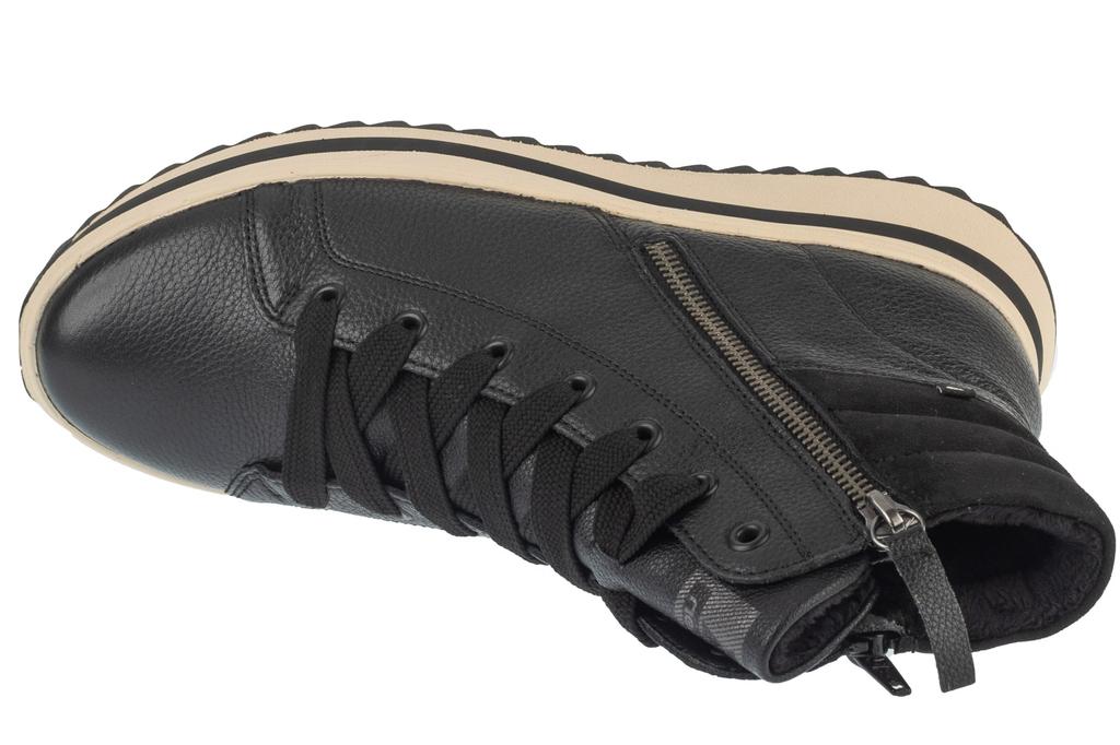 RIEKER Booties, Womens Black Sneakers