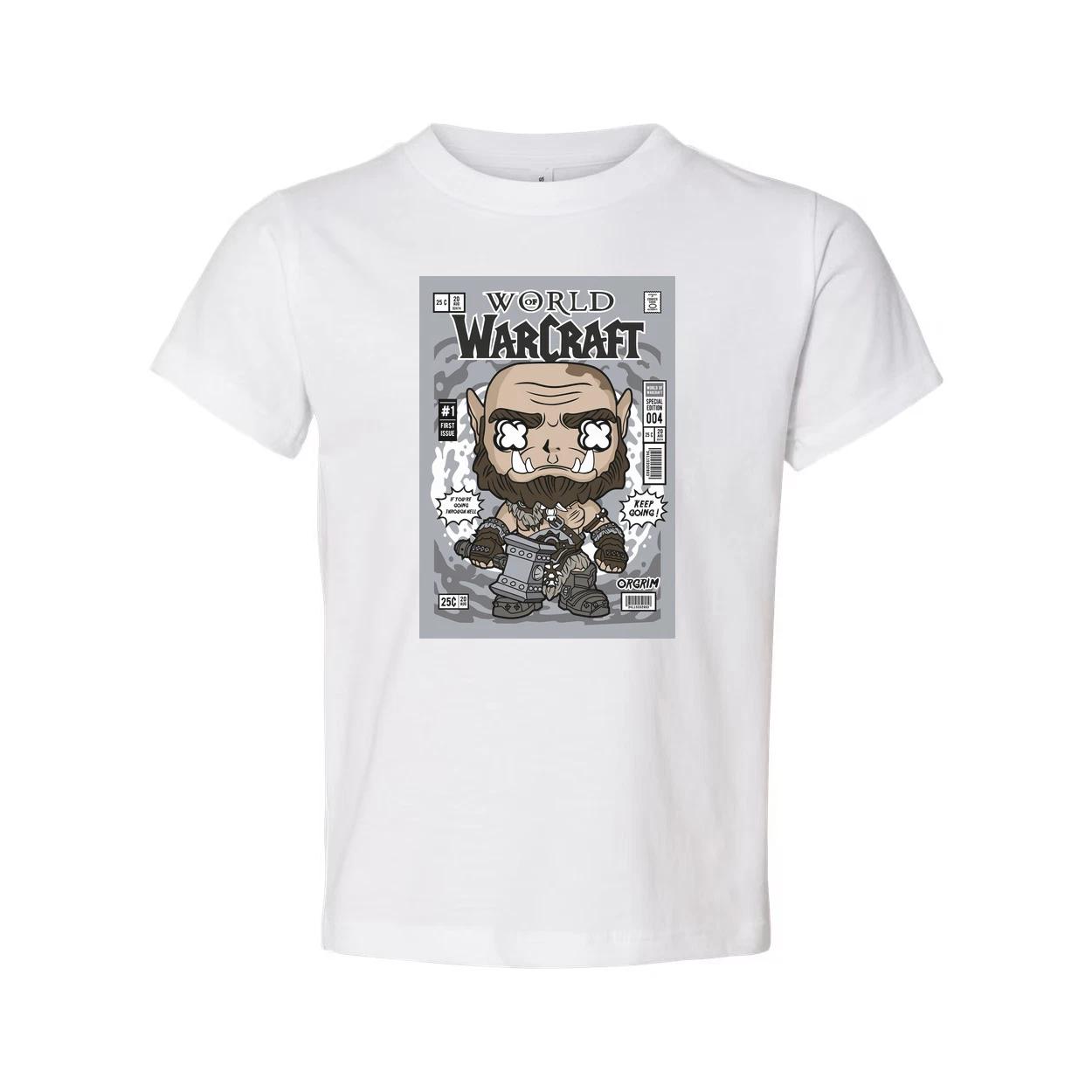 

World Warcraft Inspired Graphic Unisex T Shirt With Cartoon Battle Warrior Desig 4XL