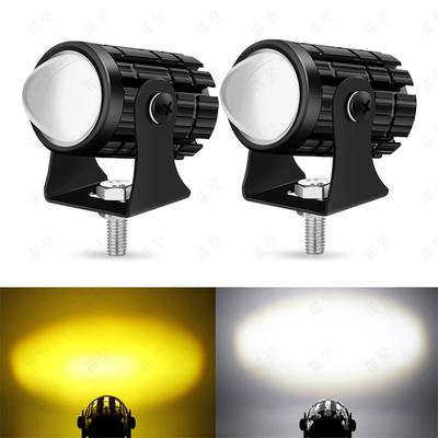 Dual Color Motorcycle LED HeadLight Work Spot Lamp Offroad Car Boat Truck SUV Driving Fog Lamp Headlamp White Yellow