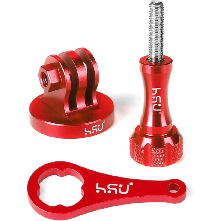 HSU Aluminum Alloy Metal GoPro Tripod/Monopod Mount with Aluminum Thumbscrew for GoPro Hero 13, 12, 11, 10, 9, 8, 7, 6, 5, 4, 3+, 3, 2, 1 HD, AKASO Monopod Mount + Thumbscre