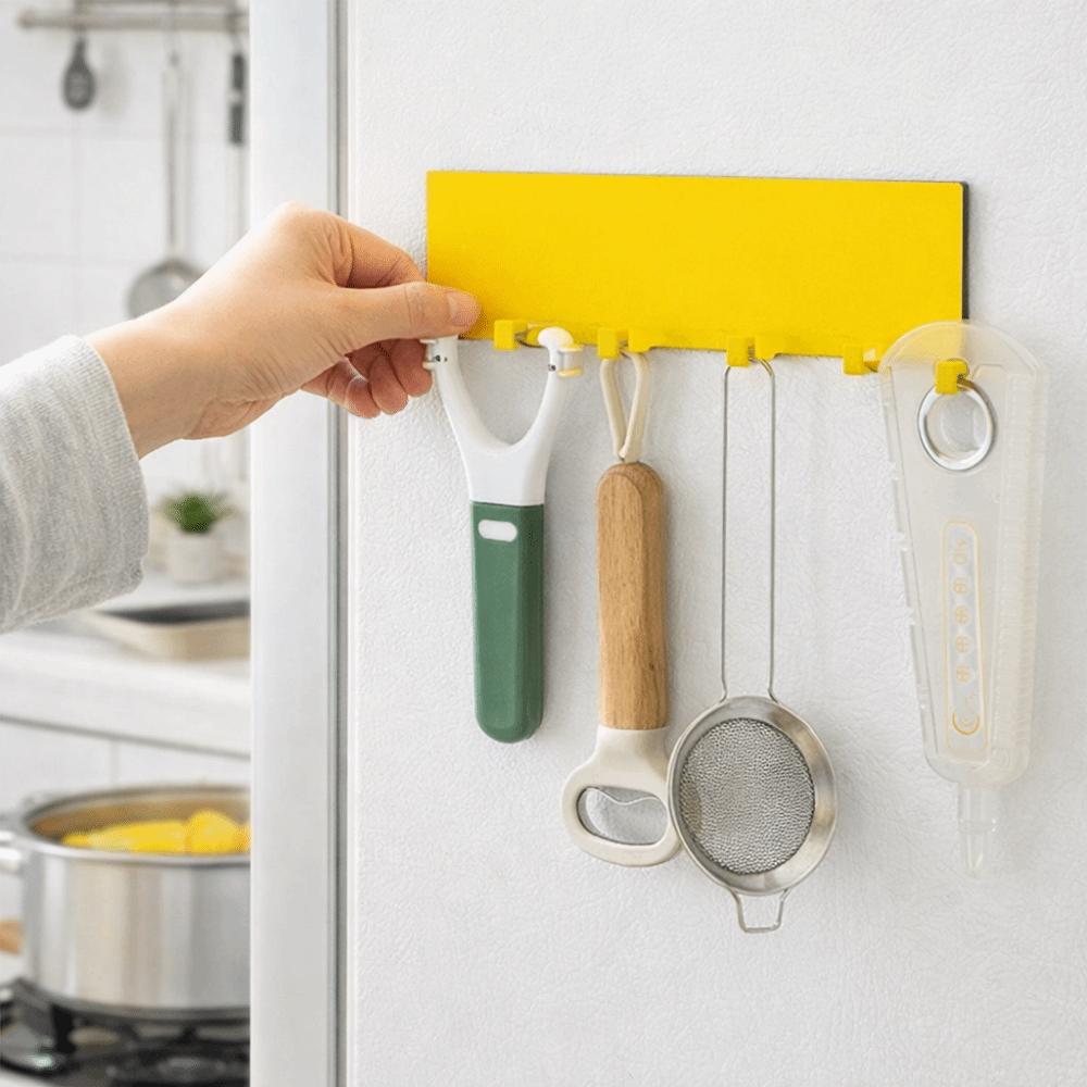 No Punch Refrigerator Magnetic Hook Multi-functional Side Storage Rack  Refrigerator Side