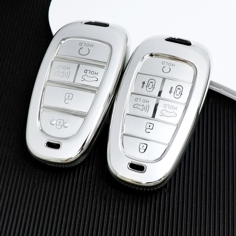 5/7/8 Buttons Car Key Case Cover for Hyundai Sonata Sel Ev 6 Ev 8 IONIQ 5 NEXO Tucson Sonata 2020 Grandeur 2020 Sonata Limited