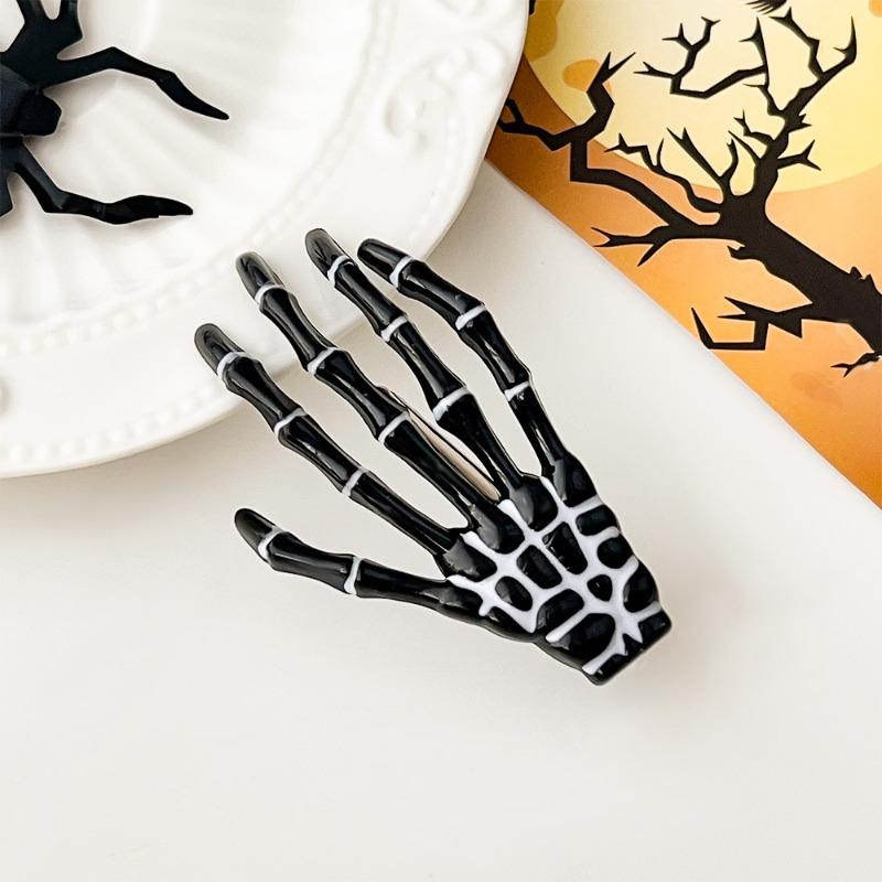 Halloween Κρανίο Harajuku Οστό Χεριού Κλιπ Μαλλιών Πλαϊνό Κλιπ Εορταστική Ατμόσφαιρα Χέρι Φαντάσματος Κλιπ Κορυφής Αξεσουάρ Μαλλιών