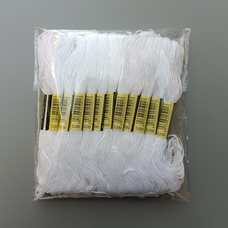 8m Polyester Cross Stitch Thread, 6 Strands, Color 12-447, for Hand Embroidery