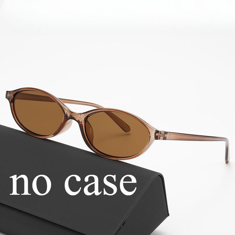 Retro Personality Small Frame Oval Sunglasses, Artistic Style Sunglasses, Trendy Sunglasses