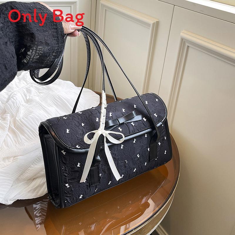 Street Style Krawatten-Schultertasche Mit Genähten Details Für Den Täglichen Gebrauch