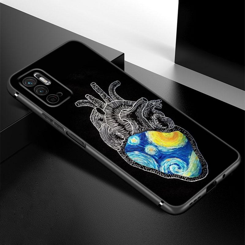 

Чехол для телефона с масляной краской Ван Вога для Xiaomi Redmi Note 7 8 9 10 Lite 11 11E 11T 12 Pro 11S 4G 10T 5G 8T 9S 10S, черный чехол из ТПУ Redmi Note 7(Pro)