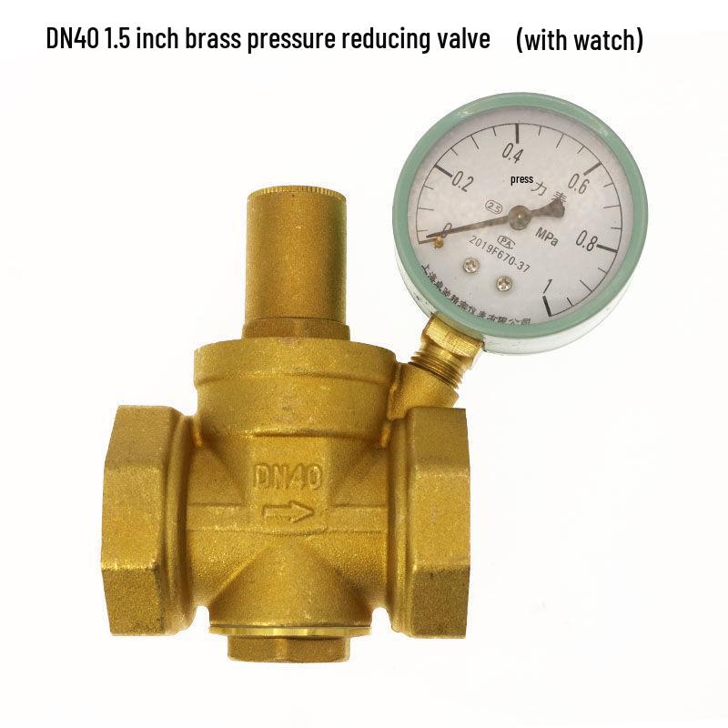 DN15 Adjustable 4-Point Household Water Pressure Reducing Valve for Heaters & Purifiers, 65-25 Pressure Range