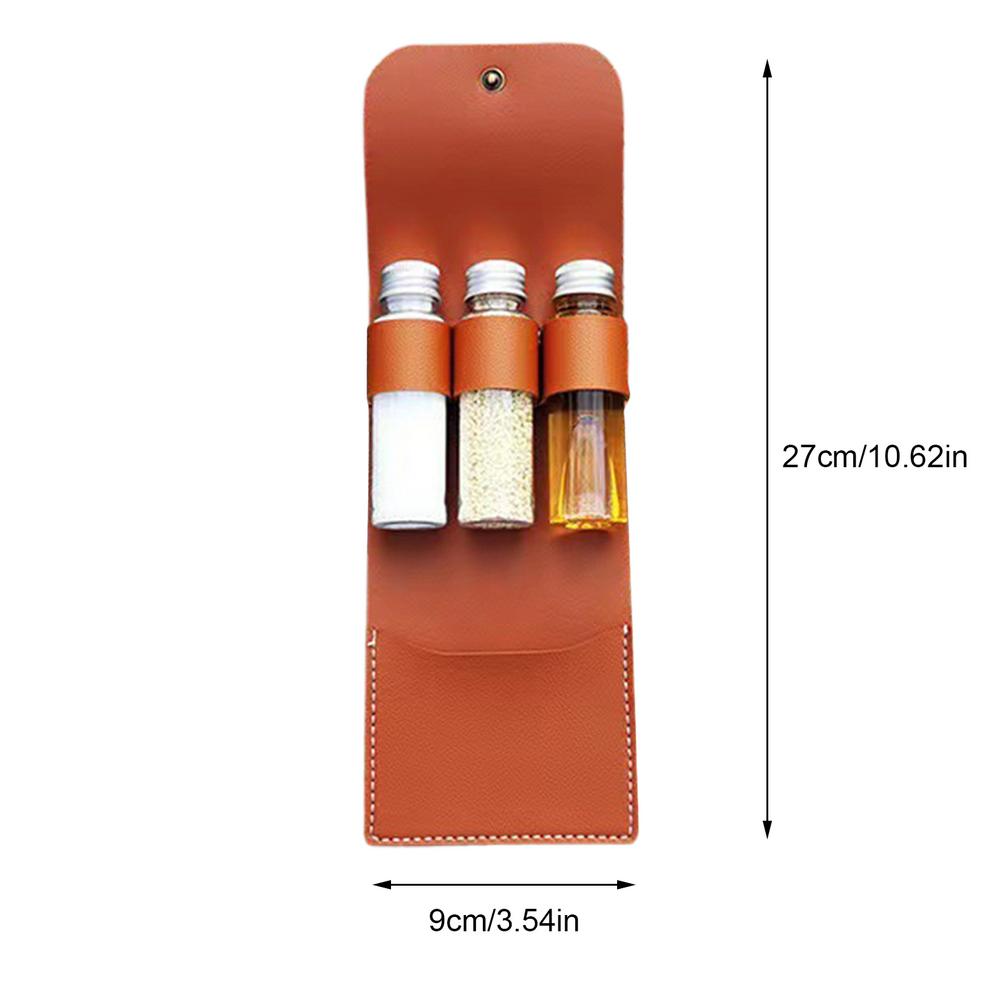 Travel Spice Kit Storage Bag With Spice Jars Hiking Spices Set Mini Condiment Bottle Seasoning Bottle For Car Oil Pouch Spice