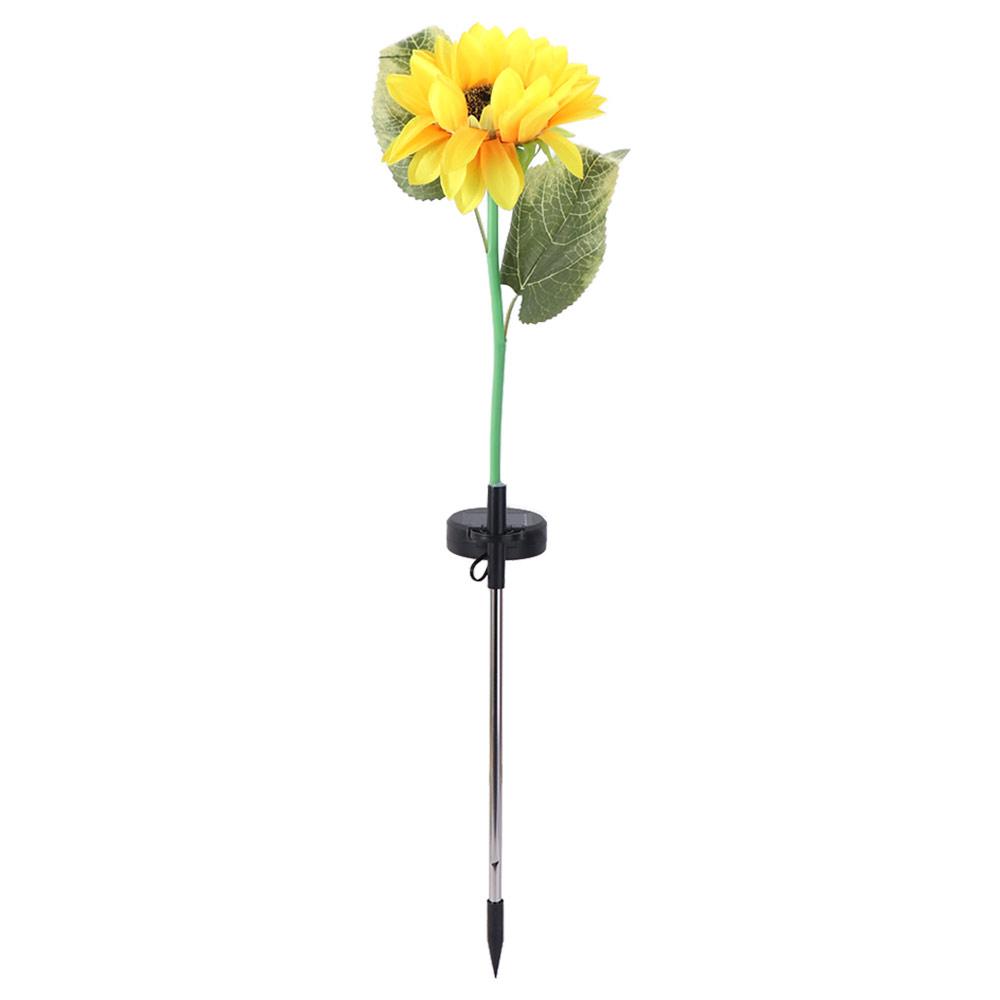 1/3 Head LED Solar Sunflower Lights Artificial Waterproof Night Lights Creative Simulation Flower Light Bedroom Room