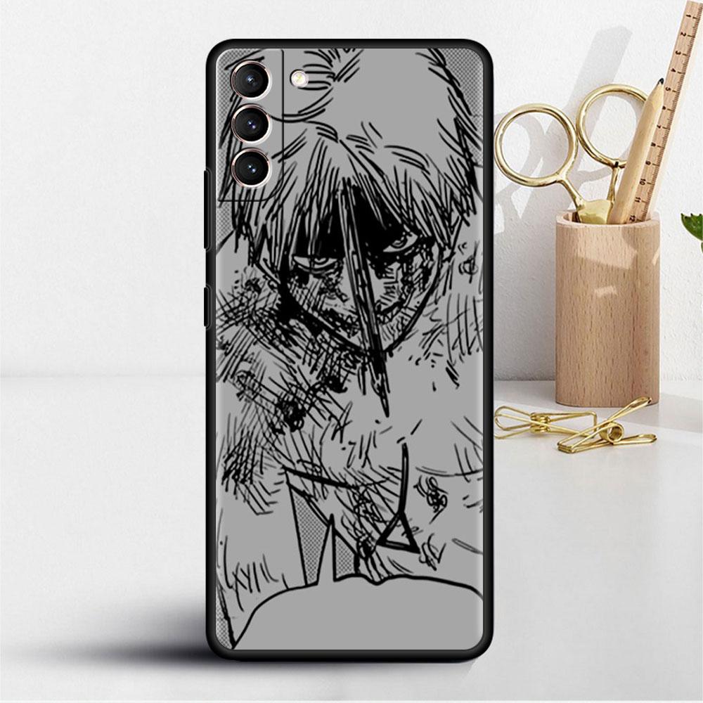 Case For Samsung Galaxy S22 S20 Ultra S21 FE S10 S9 Plus Note 20 10 Lite 9 Soft Phone Cover Shell Chainsaw Man Cool