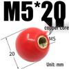 Bakelite Handle Plastic Round Ball Lever with Red Copper Core and Black Iron Core, M4-M16