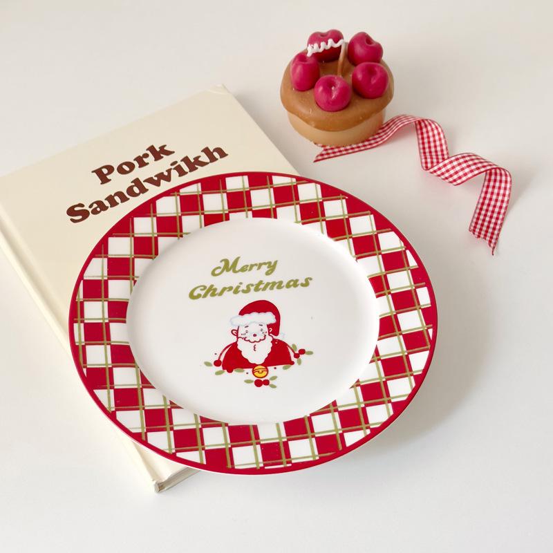 Weihnachts-Sonderedition - Retro Französische Keramik Lebkuchen Dessertteller