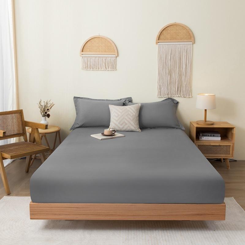 New Cotton Sheet Fitted Bedding Set Bed Mattress Cover with Elastic Bands Double Linen Anti-slip Adjustable Bedspread