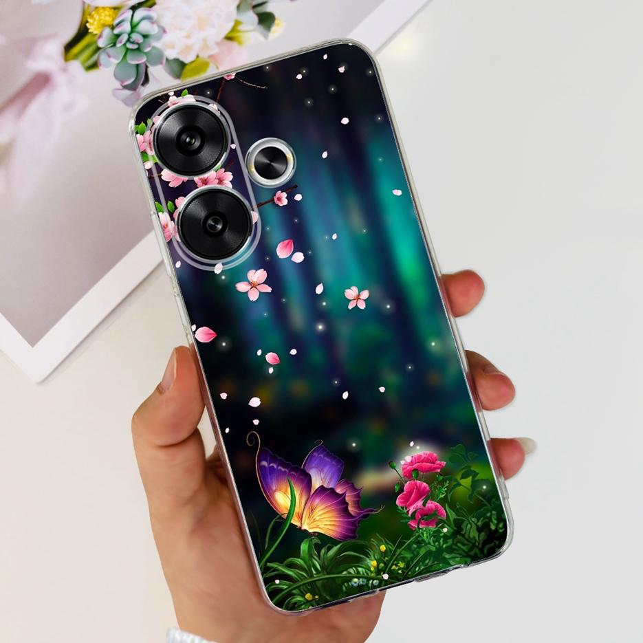 For Xiaomi Redmi Turbo 3 Case Poco F6 Fashion Painted Cover Soft Silicone Phone Cases For Xiaomi Poco F6 F 6 Redmi Turbo3 Bumper