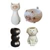 Cute Pet Shaped Flower Vase, Decorative Small Cat/Dog Resin Vase for Living Room, Bookshelf, Dining Table, Kitchen Decor