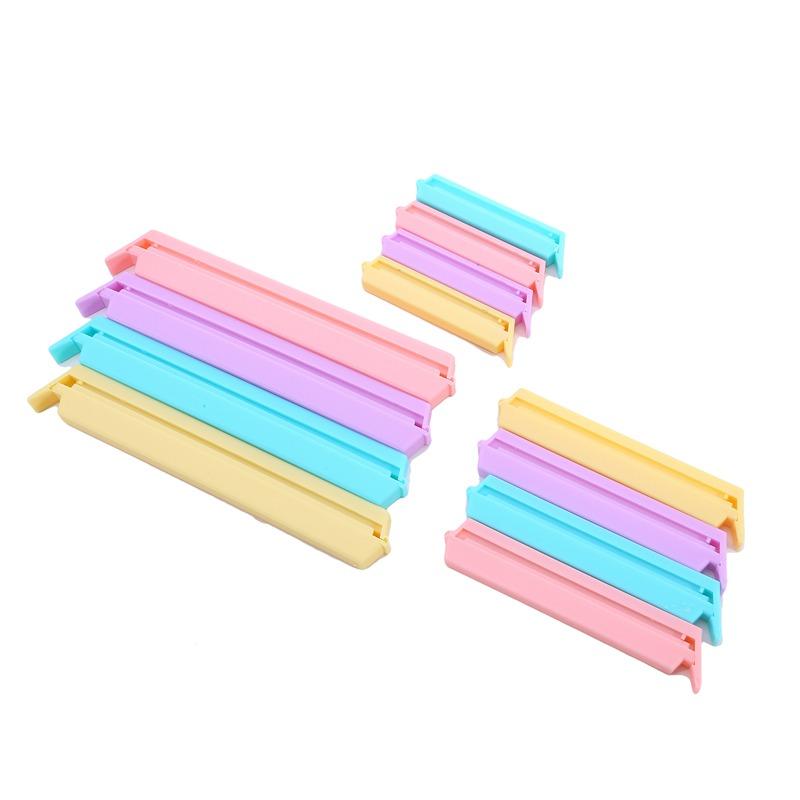 

12 шт./упак. Портативный герметик для хранения продуктов, пластиковый зажим для консервации закусок, инструменты для кухни, аксессуары 3 разных размера