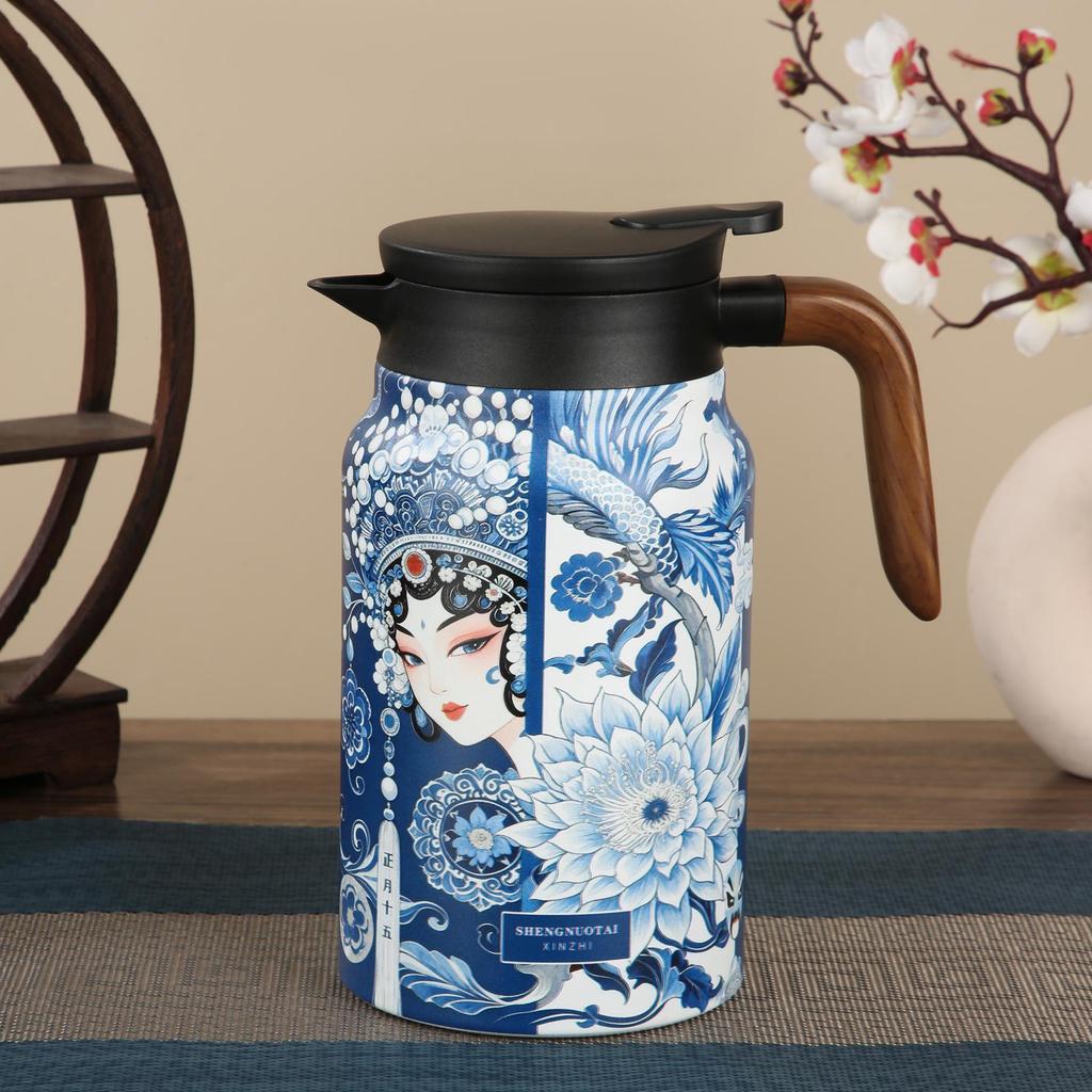 316 Stainless Steel Large-Capacity Thermos Flask with Tea Steeping Chamber