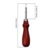 1PCS Leather Edge Beveler Skiving Knife Wood Handle Leather Craft Cutting Tool For DIY Handmade Leather Working Professional