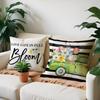Spring Series Cushion Cover Letter Plant Linen Print Cushion Cover Sofa Office Cushion Cover