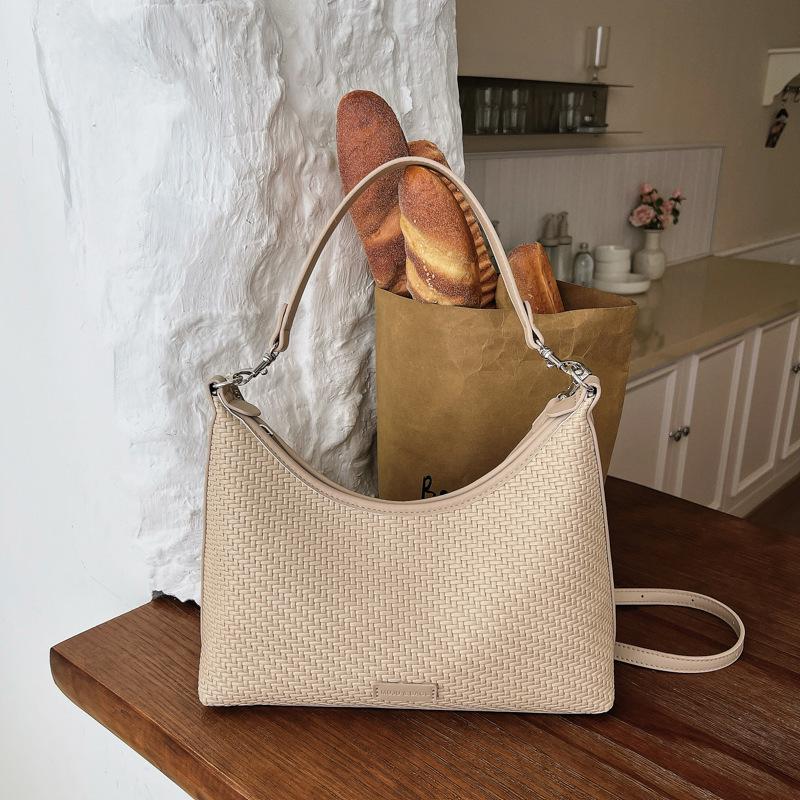 2026 Women's Woven Crossbody Bag - Korean Style, Simple, Versatile, Fashionable, Casual Underarm Bag