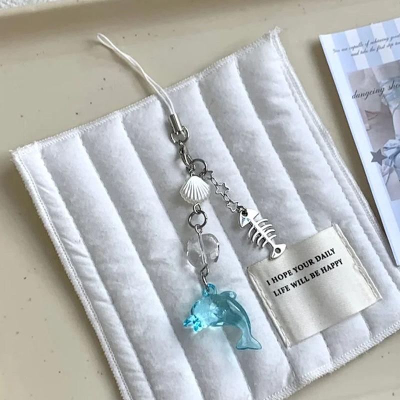 

Y2K Подвески-шармы для телефона Дельфин Милая девочка Шнурок для телефона Ремешки для телефона Украшение для рюкзака Цепочка для телефона