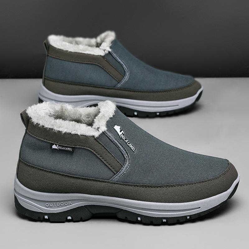 Men's Winter High-Top Snow Boots Thiened Cotton oes Anti-Slip Waterproof Warm Fce Outdoor oes for Cold Weather