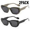 2PACK PC Frame Rectangle Sunglasses Women Men Polygon Vintage Brand Square Sun Glasses for Male Shades Female Eyewear Anti-Glare