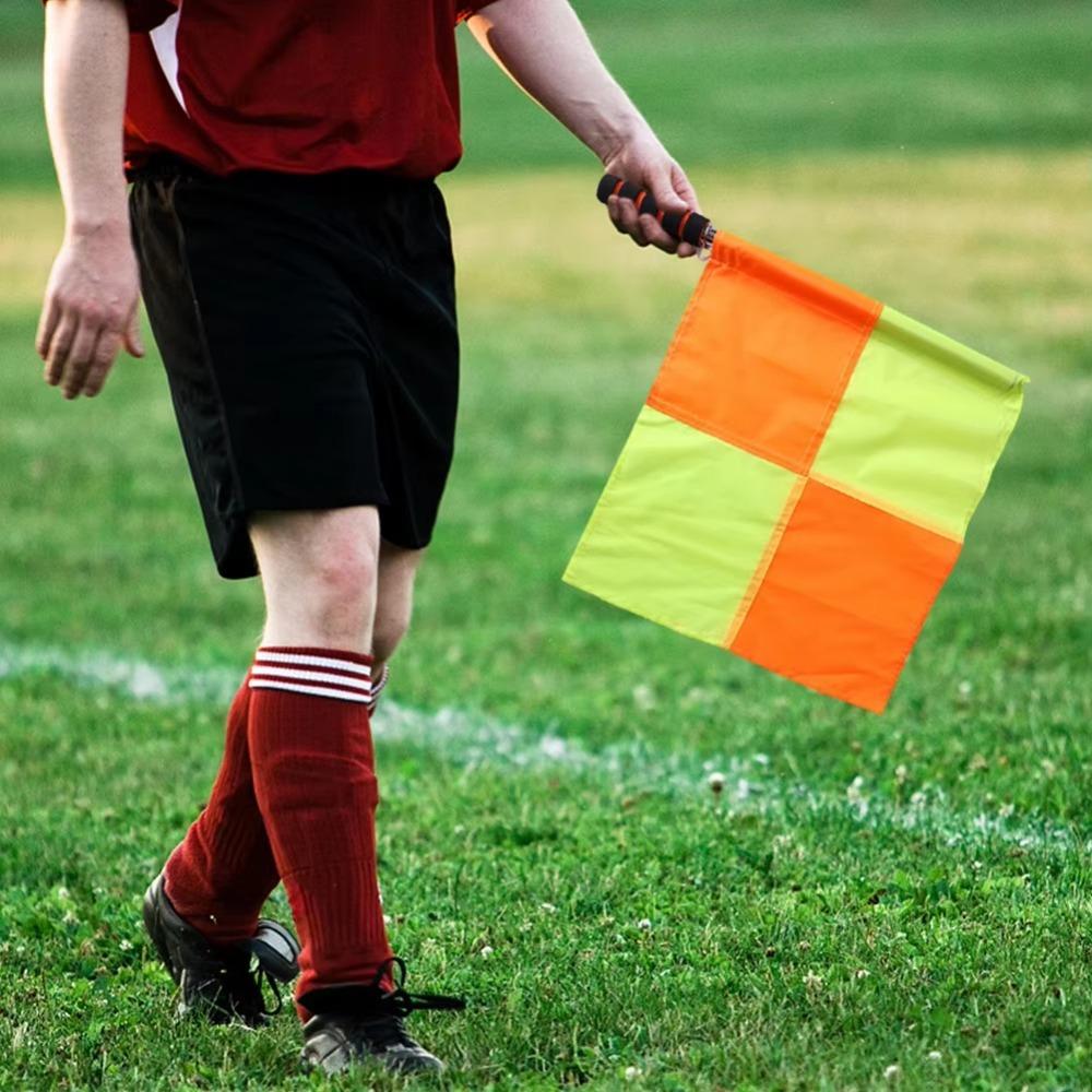 Professional Referee Flag with Sponges Handle Multi-color Issuing Flags Waterproof Signal Flags Volleyballs Football Supplies