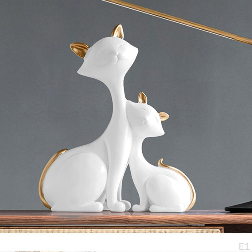 Decor Collection Polyresin Sitting Cat Decoration Animals Statue Sculpture Ornament